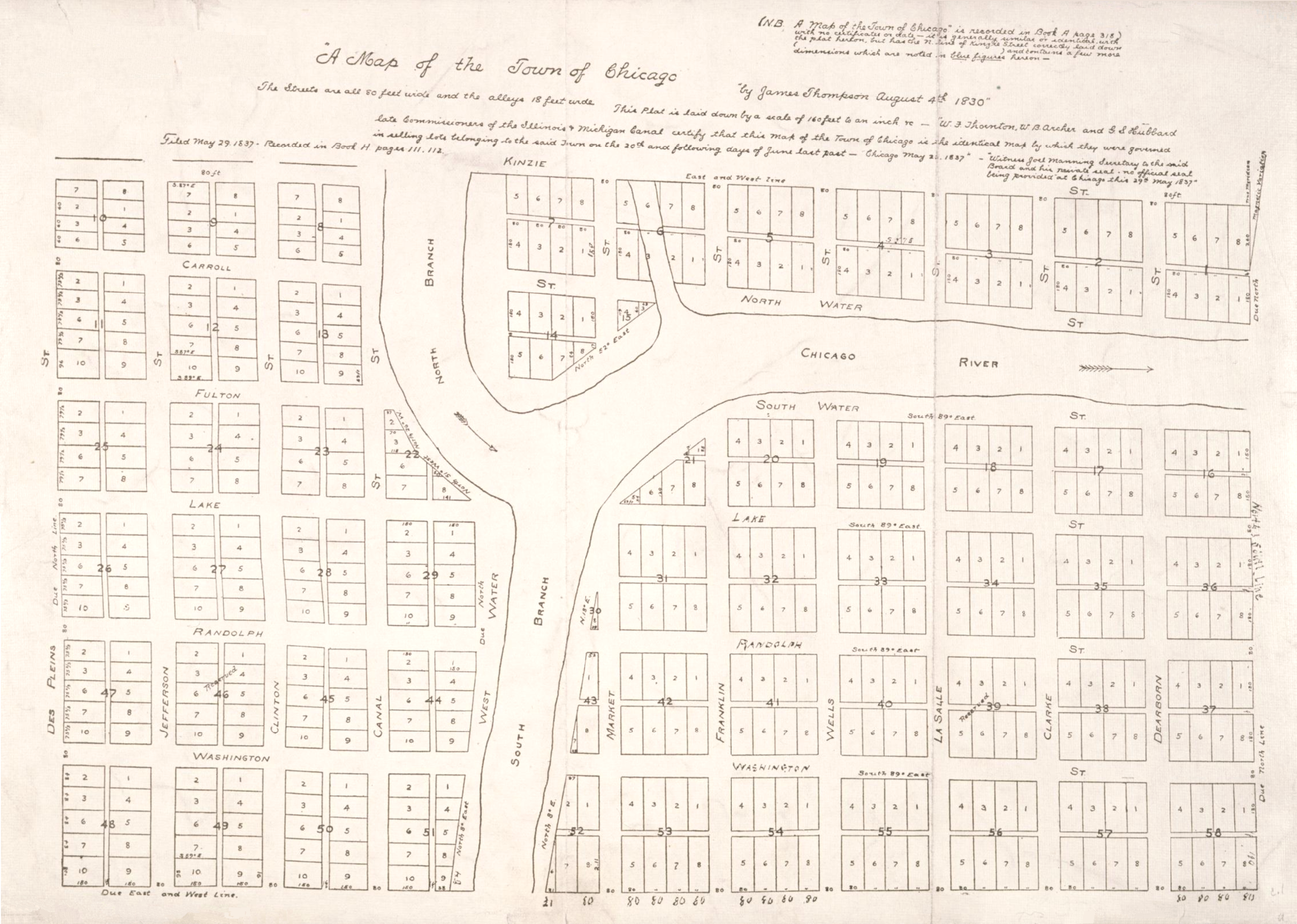Chicago 1830 plat